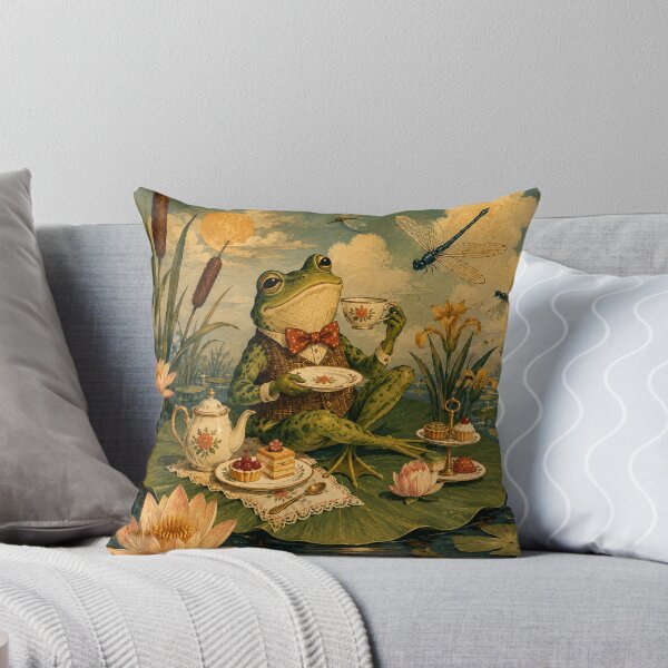 Item preview, Lily Pad Tea - Cottage Woodland Frog designed and sold by bapupa.