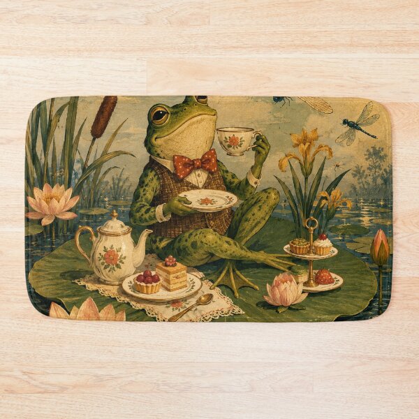 Item preview, Lily Pad Tea - Cottage Woodland Frog designed and sold by bapupa.