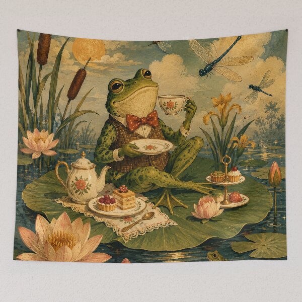 Item preview, Lily Pad Tea - Cottage Woodland Frog designed and sold by bapupa.