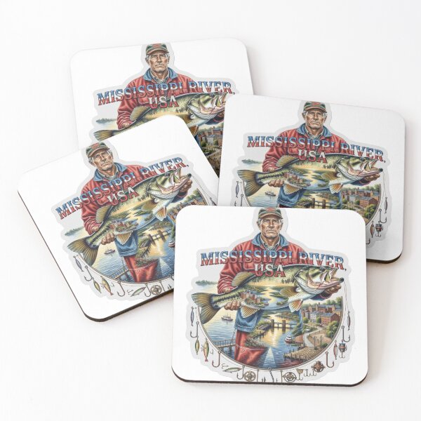 Item preview, Mississippi River USA Fishing Sticker designed and sold by Imaginarium of Chaos falcon88 .