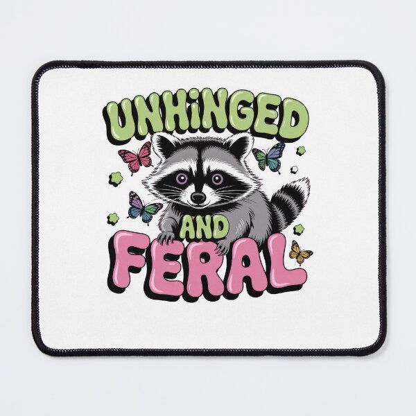 Item preview, Unhinged And Feral Funny Cute Raccoon designed and sold by borutawear.