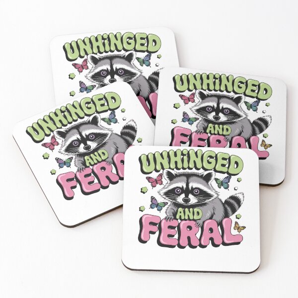 Item preview, Unhinged And Feral Funny Cute Raccoon designed and sold by borutawear.
