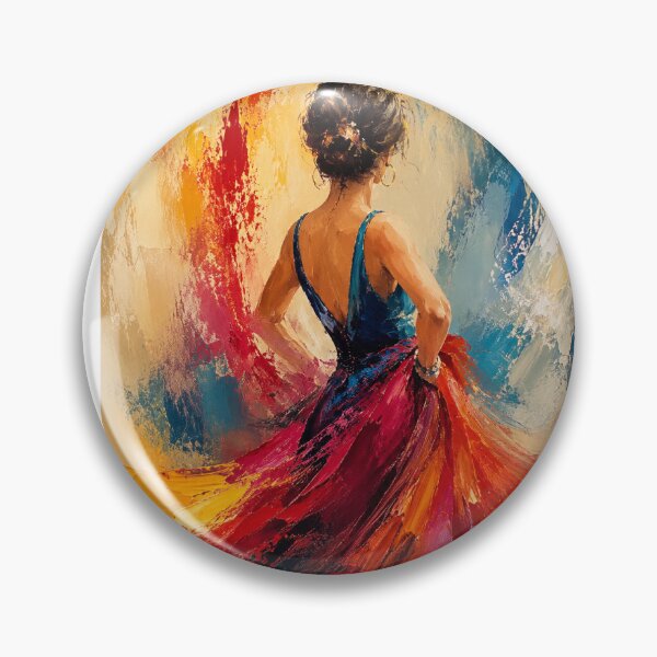 Item preview, Vibrant Dancer in Motion – Abstract Impasto Oil Painting designed and sold by Arts121.