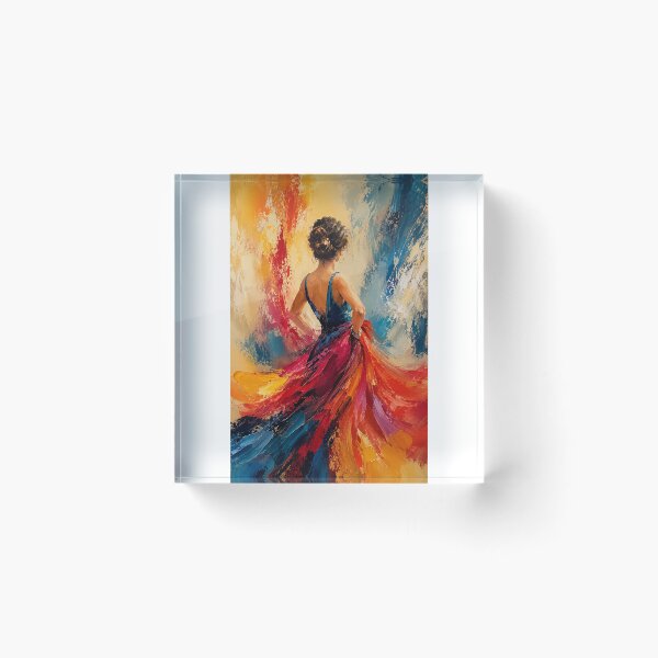 Item preview, Vibrant Dancer in Motion – Abstract Impasto Oil Painting designed and sold by Arts121.