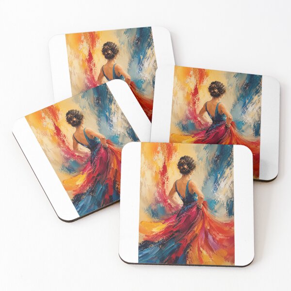 Item preview, Vibrant Dancer in Motion – Abstract Impasto Oil Painting designed and sold by Arts121.