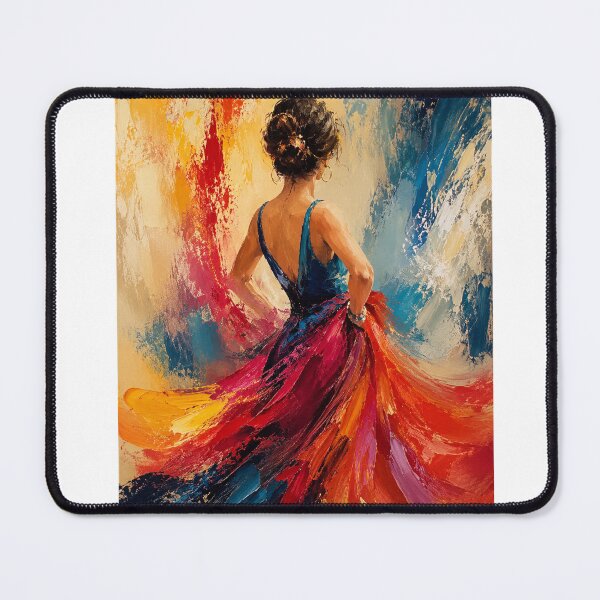 Item preview, Vibrant Dancer in Motion – Abstract Impasto Oil Painting designed and sold by Arts121.