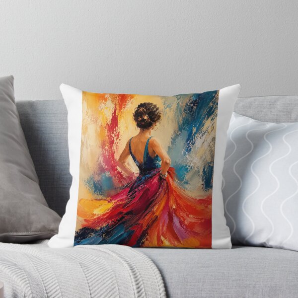 Item preview, Vibrant Dancer in Motion – Abstract Impasto Oil Painting designed and sold by Arts121.