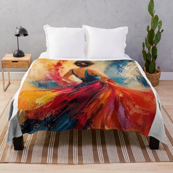 Item preview, Vibrant Dancer in Motion – Abstract Impasto Oil Painting designed and sold by Arts121.