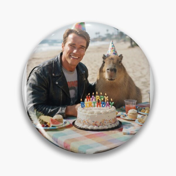 Item preview, arnold schwarzenegger  capybara beach capybaras animal pet nature meme memes funny parody christmas birthday  designed and sold by CheeseBlueprint.