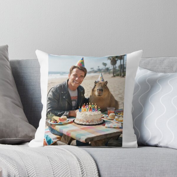 Item preview, arnold schwarzenegger  capybara beach capybaras animal pet nature meme memes funny parody christmas birthday  designed and sold by CheeseBlueprint.