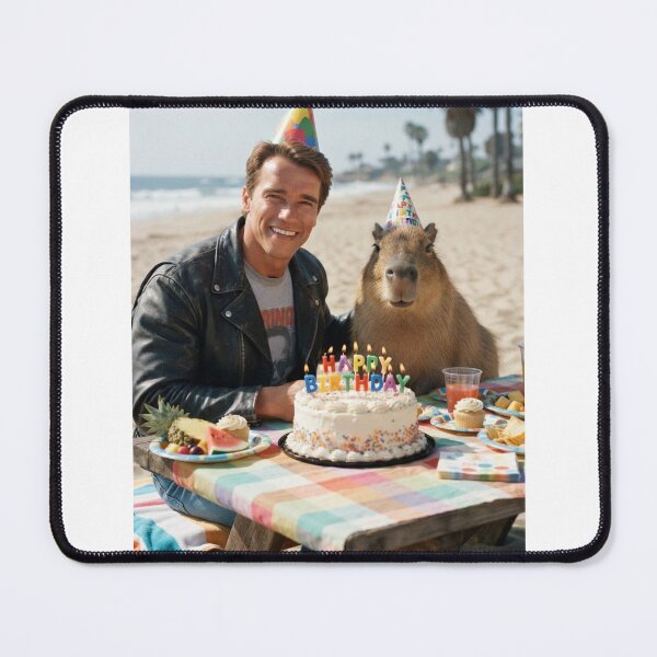 Item preview, arnold schwarzenegger  capybara beach capybaras animal pet nature meme memes funny parody christmas birthday  designed and sold by CheeseBlueprint.