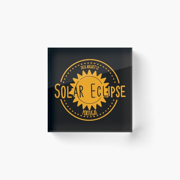 Item preview, Portugal 2026 august 12 Solar Eclipse orange color design designed and sold by EmeraldeaArt.