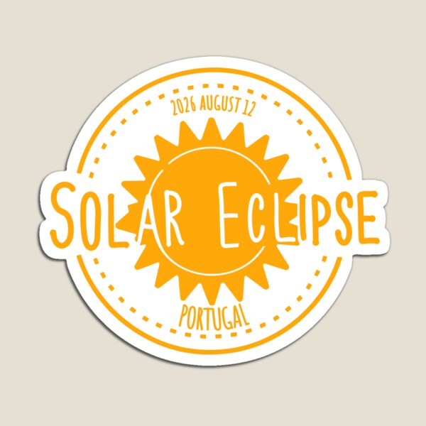 Item preview, Portugal 2026 august 12 Solar Eclipse orange color design designed and sold by EmeraldeaArt.