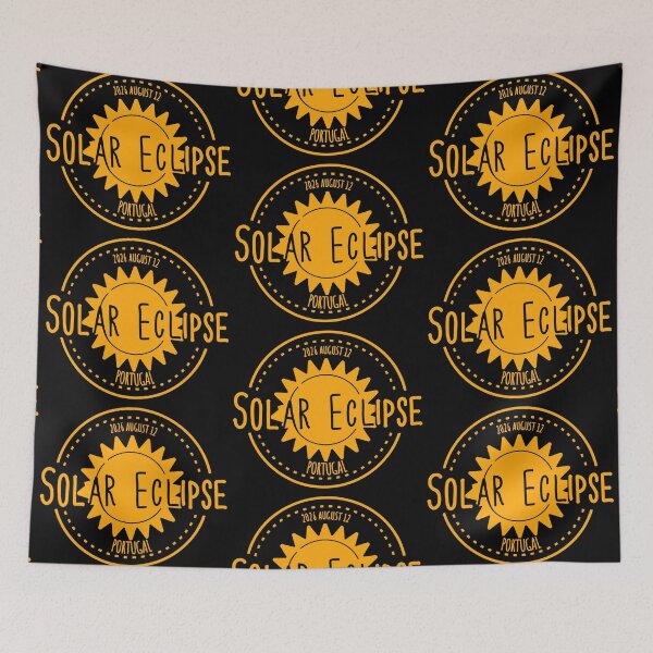 Item preview, Portugal 2026 august 12 Solar Eclipse orange color design designed and sold by EmeraldeaArt.