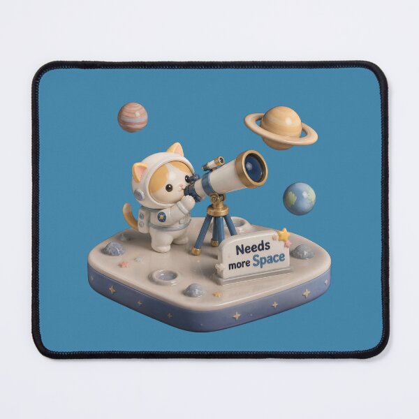 Item preview, Needs More Space – Astronaut Cat Astronomy Sticker designed and sold by ManggaeJM.