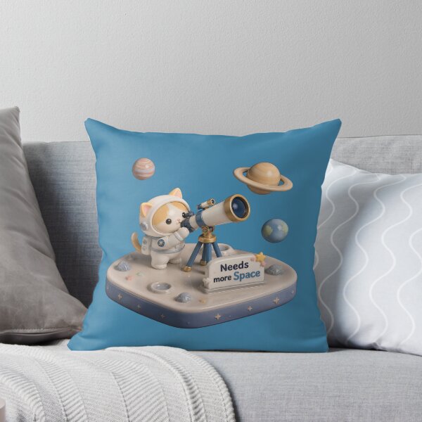 Item preview, Needs More Space – Astronaut Cat Astronomy Sticker designed and sold by ManggaeJM.