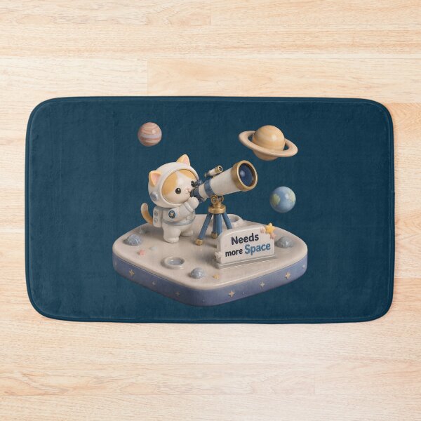 Item preview, Needs More Space – Astronaut Cat Astronomy Sticker designed and sold by ManggaeJM.