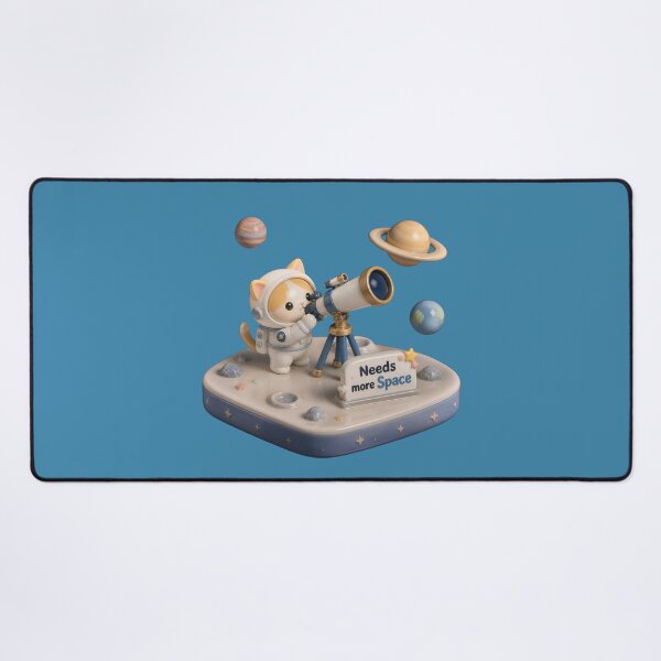 Item preview, Needs More Space – Astronaut Cat Astronomy Sticker designed and sold by ManggaeJM.