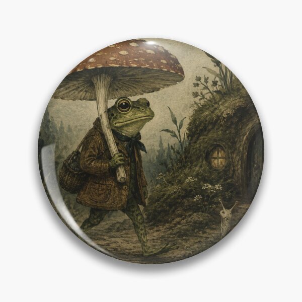 Item preview, Mushroom Umbrella - Cottage Woodland Frog designed and sold by bapupa.