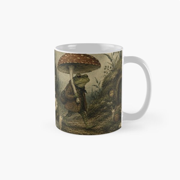 Item preview, Mushroom Umbrella - Cottage Woodland Frog designed and sold by bapupa.