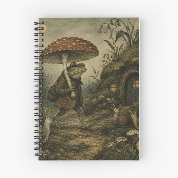 Item preview, Mushroom Umbrella - Cottage Woodland Frog designed and sold by bapupa.
