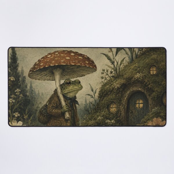 Item preview, Mushroom Umbrella - Cottage Woodland Frog designed and sold by bapupa.