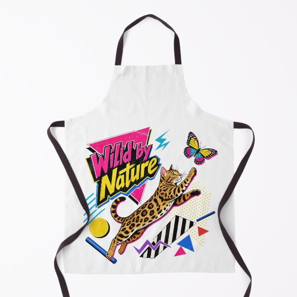 Item preview, Wild by Nature – 90s Pop Art Bengal Cat & Butterfly designed and sold by Bengoer18.