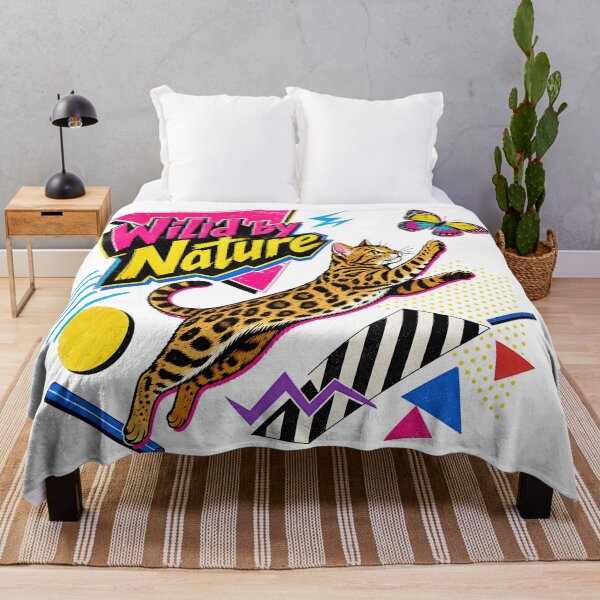 Item preview, Wild by Nature – 90s Pop Art Bengal Cat & Butterfly designed and sold by Bengoer18.