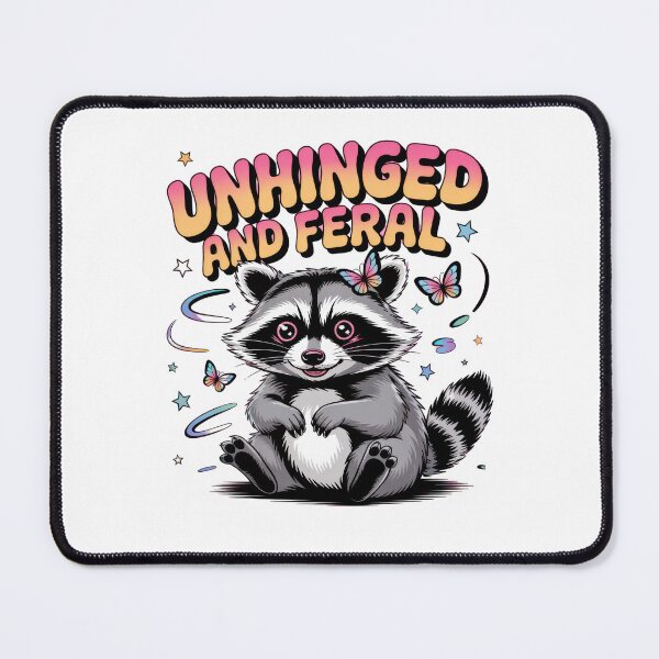 Item preview, Unhinged And Feral Funny Cute Raccoon designed and sold by borutawear.