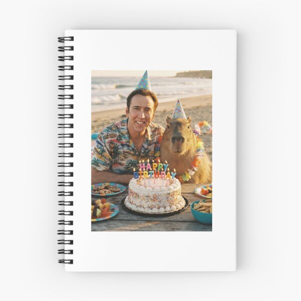 Item preview, Nicolas cage capybara beach capybaras animal pet nature meme memes funny parody christmas birthday  designed and sold by CheeseBlueprint.