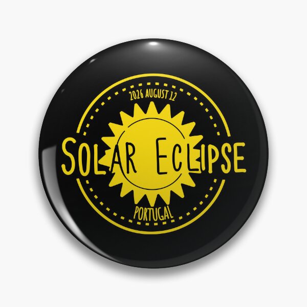 Item preview, Portugal 2026 august 12 Solar Eclipse yellow color design designed and sold by EmeraldeaArt.
