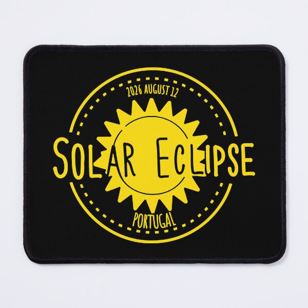 Item preview, Portugal 2026 august 12 Solar Eclipse yellow color design designed and sold by EmeraldeaArt.