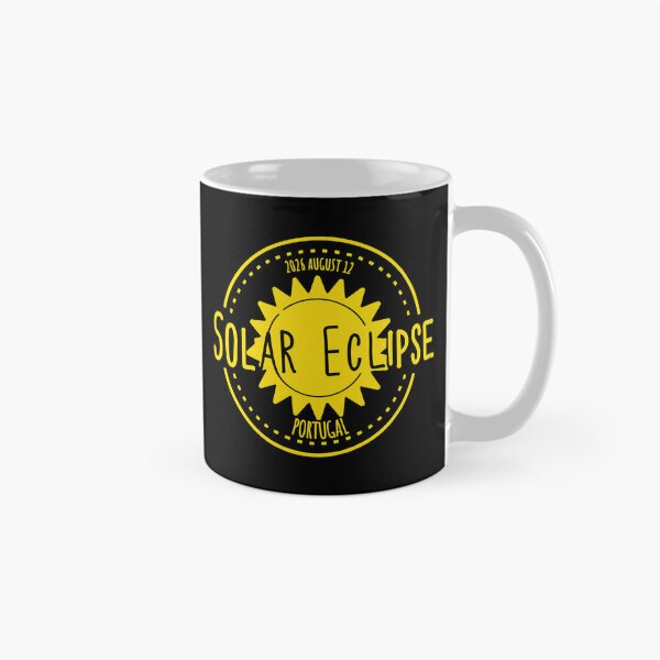 Item preview, Portugal 2026 august 12 Solar Eclipse yellow color design designed and sold by EmeraldeaArt.