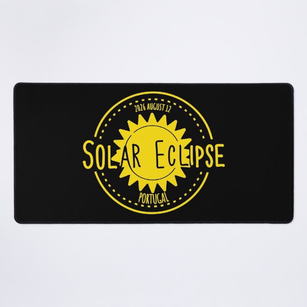 Item preview, Portugal 2026 august 12 Solar Eclipse yellow color design designed and sold by EmeraldeaArt.