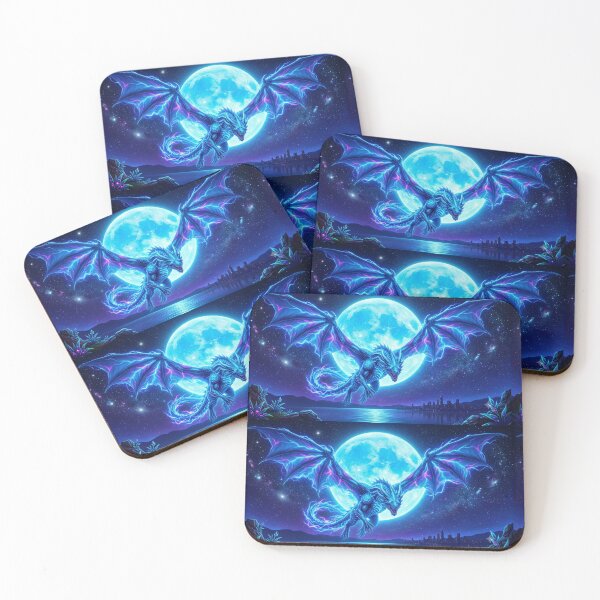 Item preview, Blue Dragon Flying Over Night City designed and sold by DWolf04.