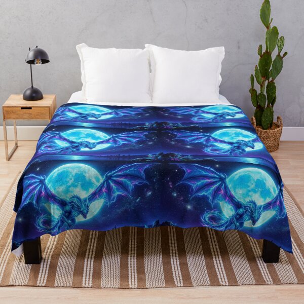 Item preview, Blue Dragon Flying Over Night City designed and sold by DWolf04.