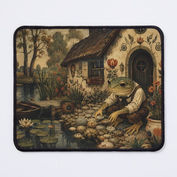 Item preview, Pondside Cottage - Cottage Woodland Frog designed and sold by bapupa.