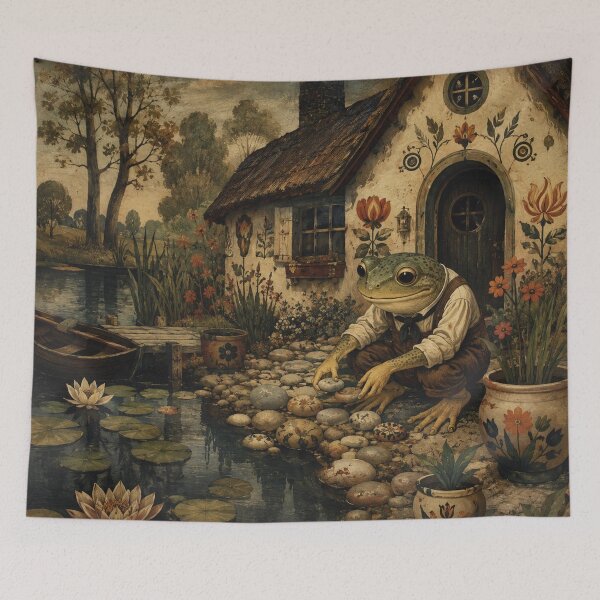 Item preview, Pondside Cottage - Cottage Woodland Frog designed and sold by bapupa.