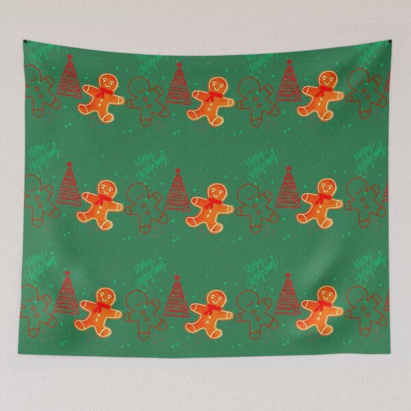 Item preview, Cute Christmas Gingerbread Man and Tree Pattern.  designed and sold by DodoCraft3.