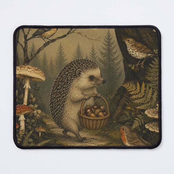 Item preview, Acorn Gatherer - Cottage Woodland Hedgehog designed and sold by bapupa.