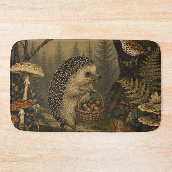 Item preview, Acorn Gatherer - Cottage Woodland Hedgehog designed and sold by bapupa.
