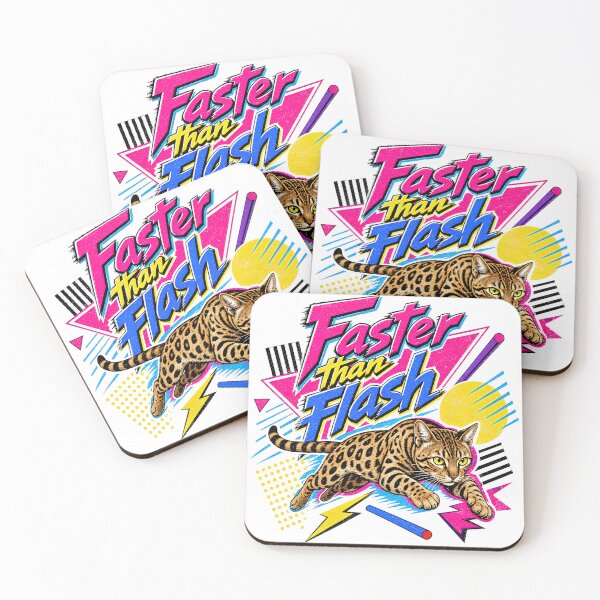 Item preview, Faster than Flash – Retro 90s Bengal Cat Sprint designed and sold by Bengoer18.
