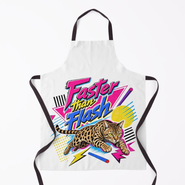 Item preview, Faster than Flash – Retro 90s Bengal Cat Sprint designed and sold by Bengoer18.