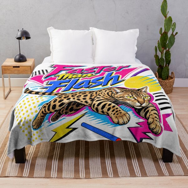 Item preview, Faster than Flash – Retro 90s Bengal Cat Sprint designed and sold by Bengoer18.