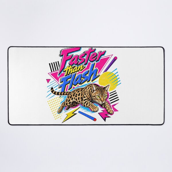Item preview, Faster than Flash – Retro 90s Bengal Cat Sprint designed and sold by Bengoer18.