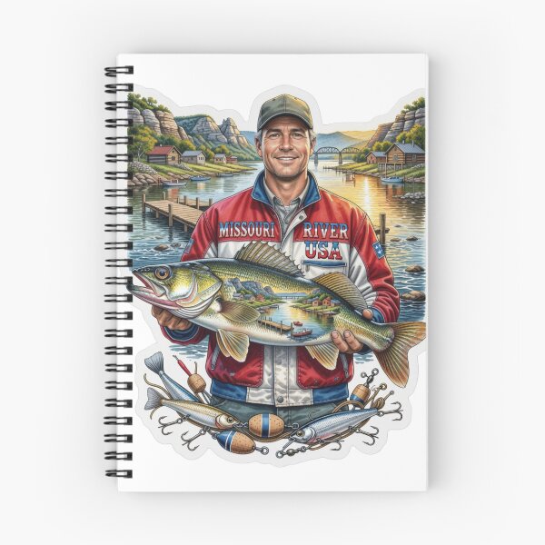 Item preview, Missouri River USA Fishing Sticker designed and sold by Imaginarium of Chaos falcon88 .