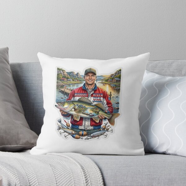 Item preview, Missouri River USA Fishing Sticker designed and sold by Imaginarium of Chaos falcon88 .