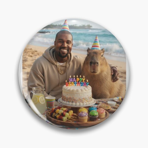 Item preview, Kanye west capybara beach capybaras animal pet nature meme memes funny parody christmas birthday  designed and sold by CheeseBlueprint.
