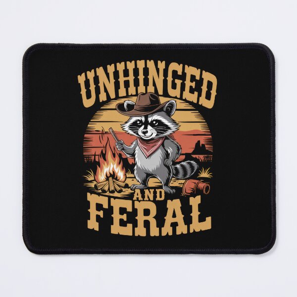 Item preview, Unhinged And Feral Funny Cowboy Raccoon designed and sold by borutawear.