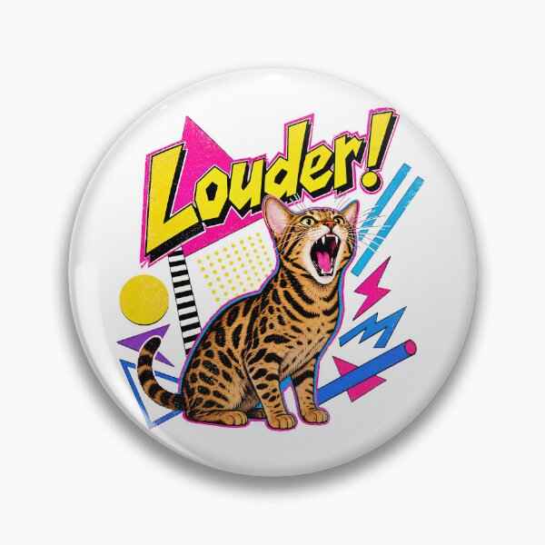 Item preview, Louder! – A flamboyant 90s Memphis Bengal cat designed and sold by Bengoer18.